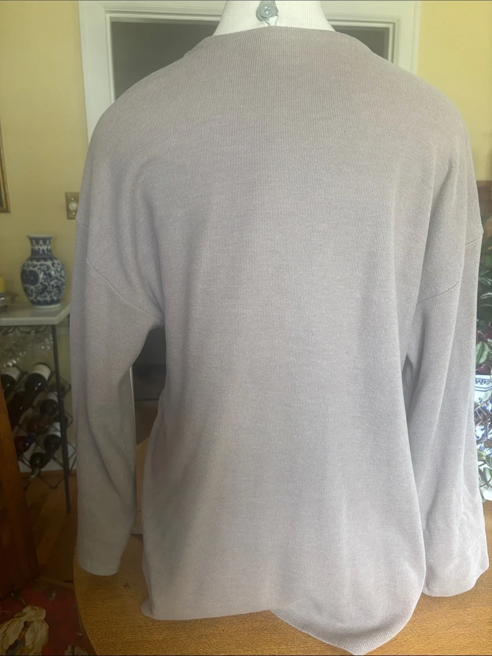 J. Jill Taupe Wrap-Front Cardigan with Side Tie